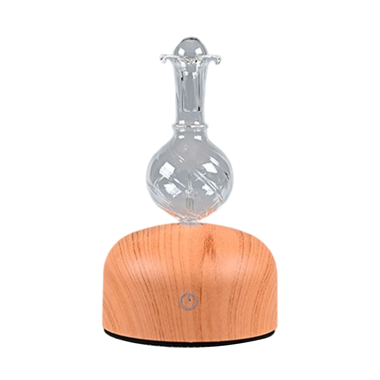 Difusor de Aceites Esenciales Portátil con Diseño Elegante en Madera Humidificador Automático USB Purificador Silencioso de Aire Difusor de Niebla Fin, Style B, Individual