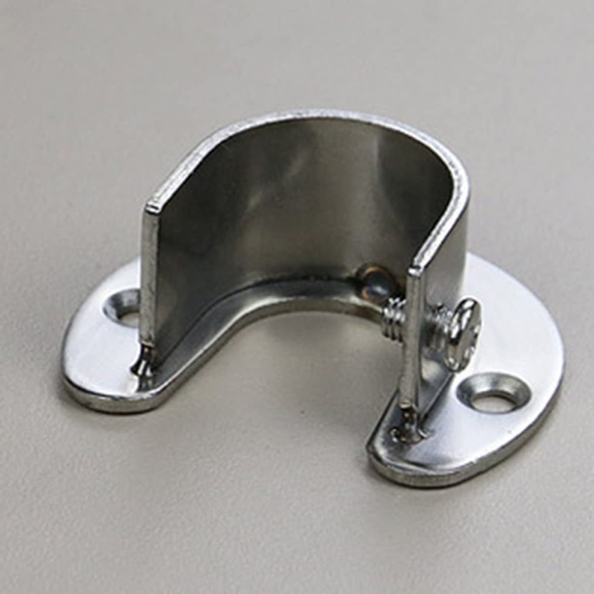 Cabilock 8 Pcs Stainless Steel Closet Clothes Rail 32mm Round Tube Shower Curtain Rod Mount with 3-hole Brackets