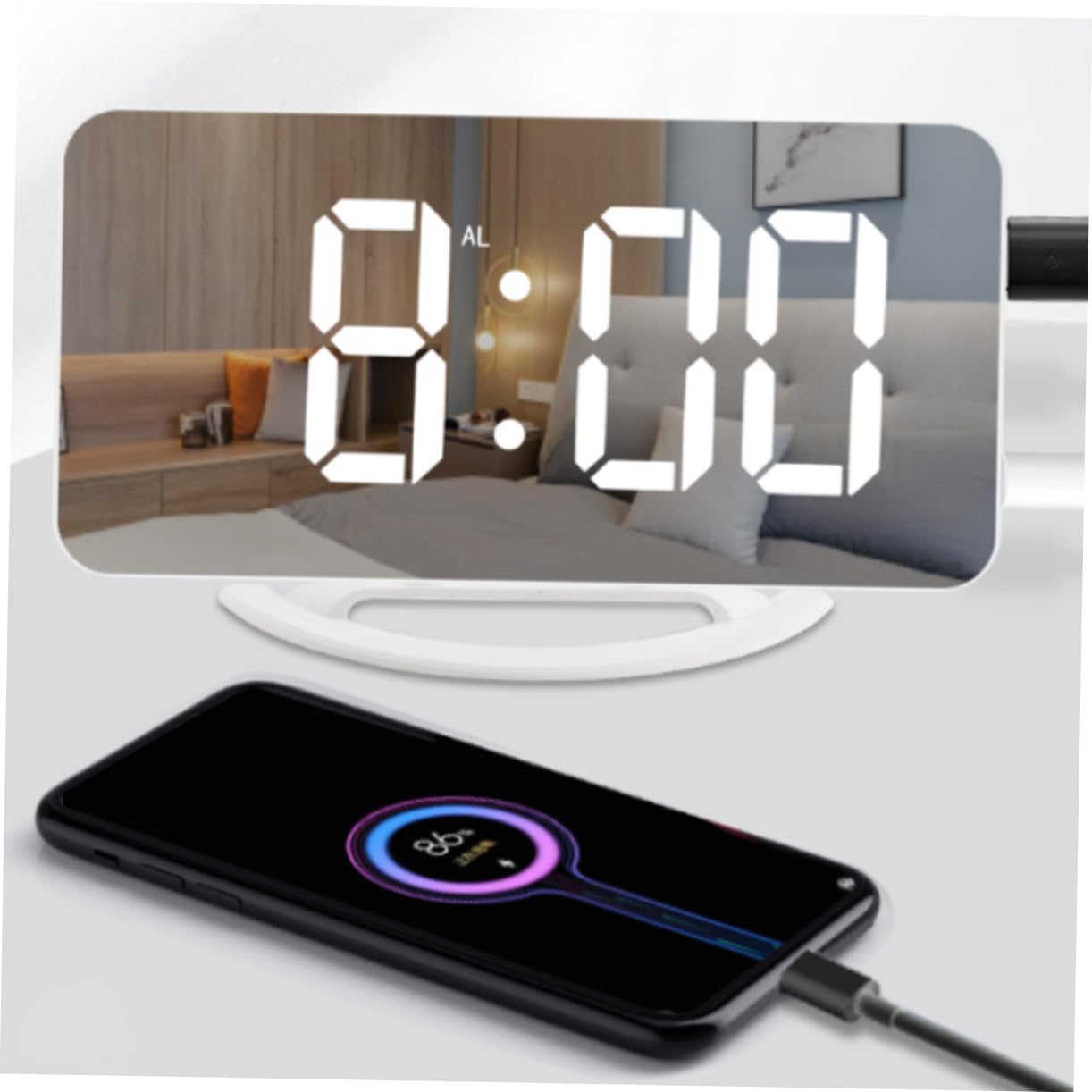 Digitaler Vibrationswecker mit LED Bildschirm und 1 Satz