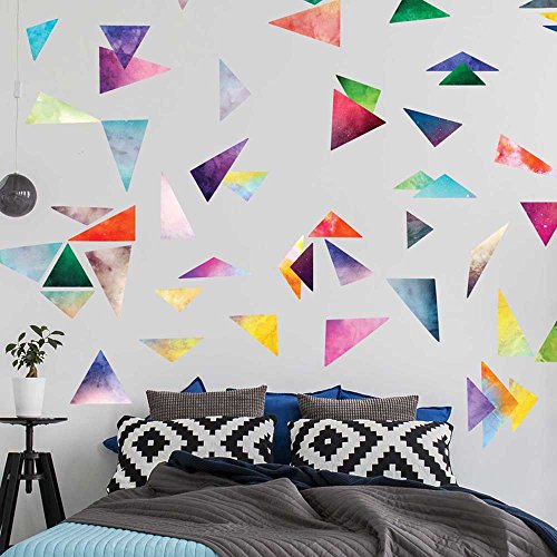 Watercolor Triangle Wall Decal Kit - Create Your Own Geometric Wall Mural By Chromantics