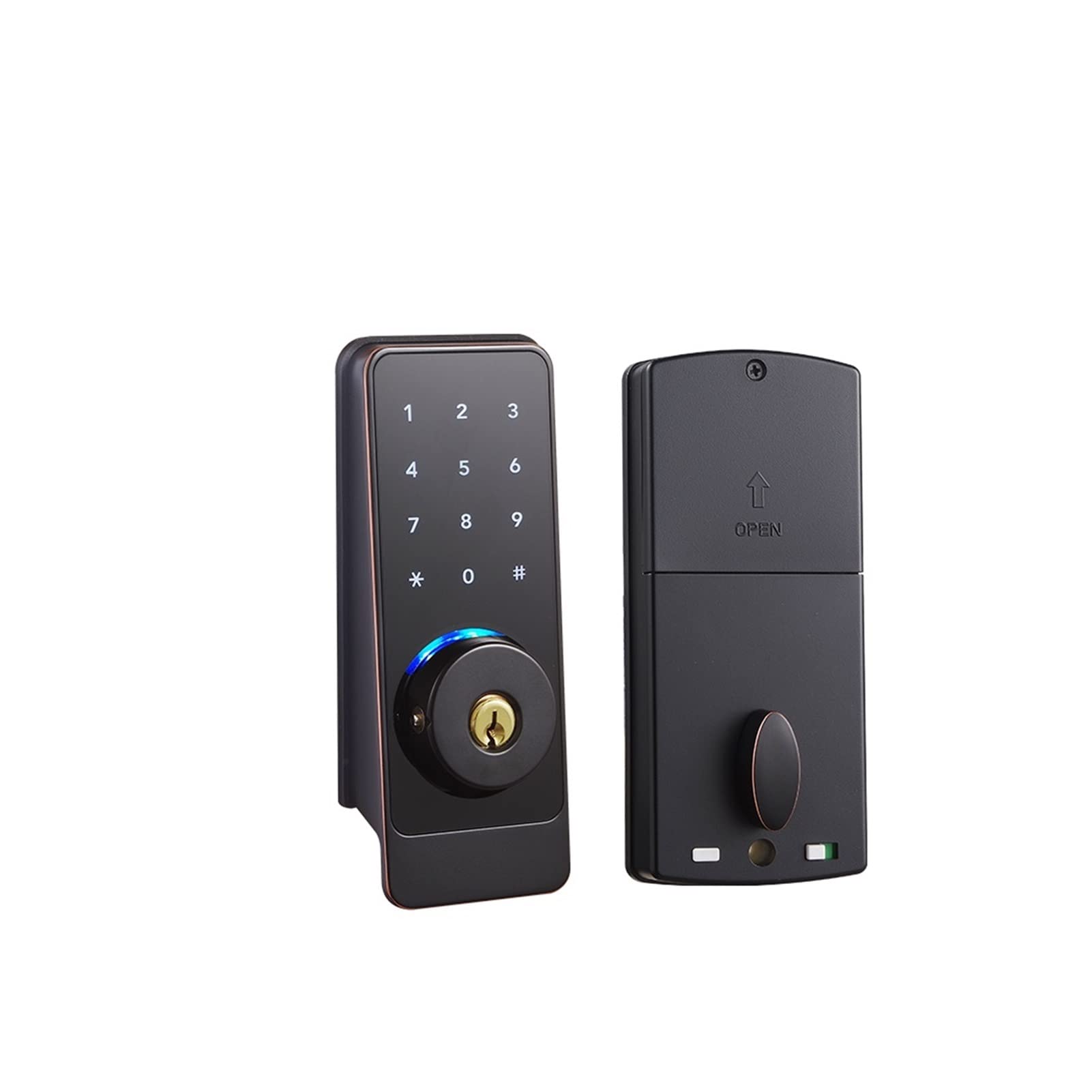 App Smart Lock Porta, impermeabile catenaccio Sicurezza elettronica sicura Bluetooth Rfid. Blocca tastiera Porta Digitale(B)
