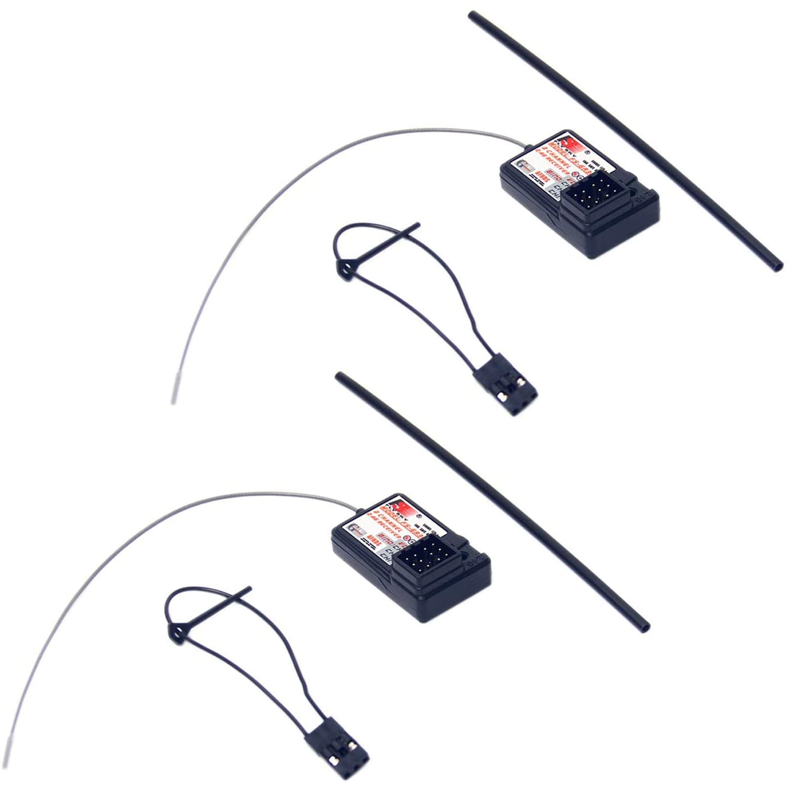2 ricevitori Flysky FS-GR3E a lungo raggio, ricevitore Xiangtat 3CH 2,4 Ghz compatibile con FS-GT2 FS-GT2B FS-GT3B FS-GT3C FS-GT3X FZ-IT4S trasmettitore RC auto barca camion