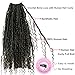 Pre-looped Crochet Locs with Human Hair Curls Dreadlocks Hair With Curly Human Hair End Soft Messy Boho Faux Locs for Women 22inch 72 Locs