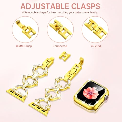 Image of Mesime Bling Jewelry Band Compatible with Apple Watch Bands for Women