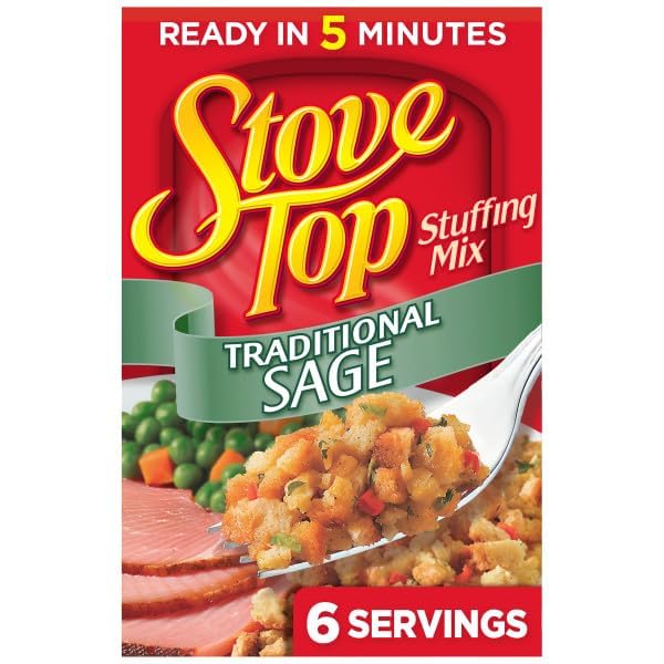 Image of Stove Top Stuffing Mix Pack - Traditional Sage, Pork, Turkey & Chicken, 6 oz Each, 4 Count (Variety Pack)