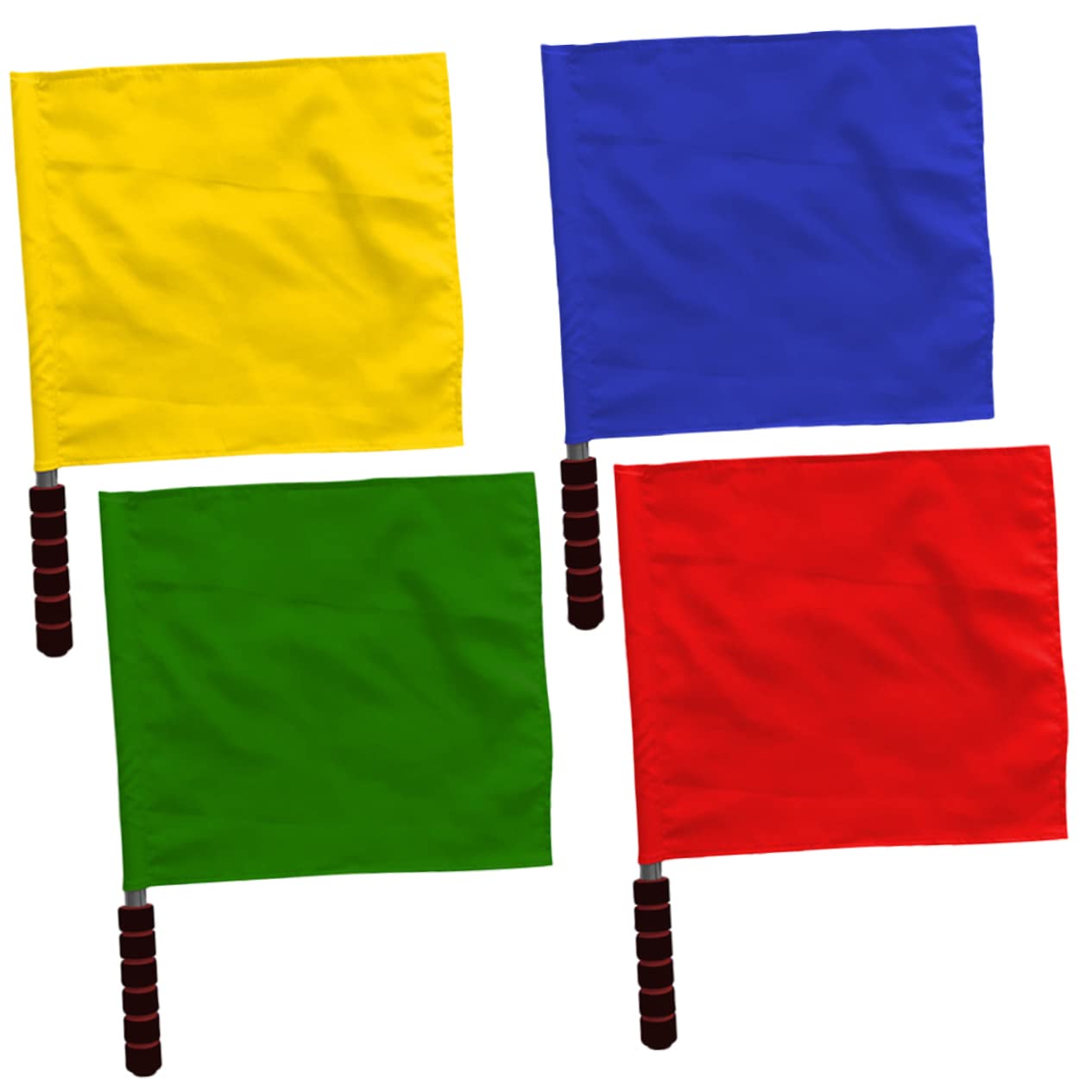BRIGHTFUFU Cheering Flags for Sports Events 4pcs Referee Flags Versatile for Racing Parties Cheerleading
