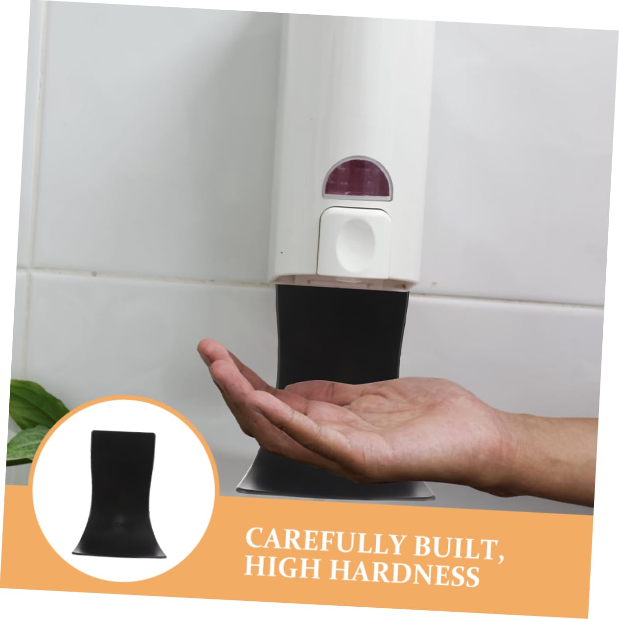 Hemobllo Vassoio Raccogligocce per Dispenser da Bagno, in Plastica Nero 3pezzi, Portasapone Antigoccia e Doccia