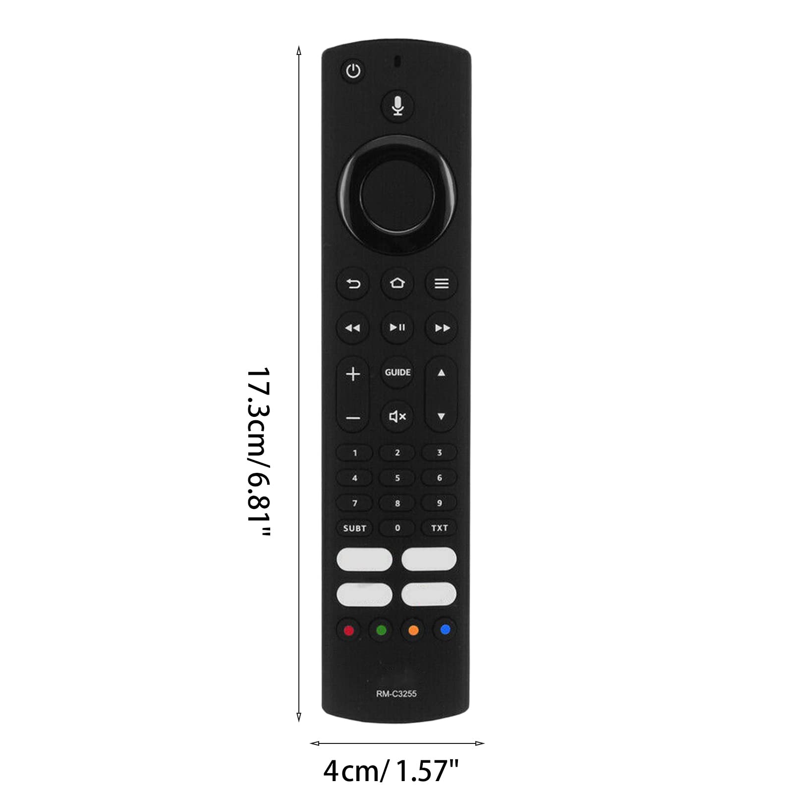 Telecomando di ricambio per JVCAlexaFire RM-C3255 LT-32CF600 LT-40CF700, telecomando di ricambio per Smart TV, casa, adulti, adolescenti, unisex, uomini e donne