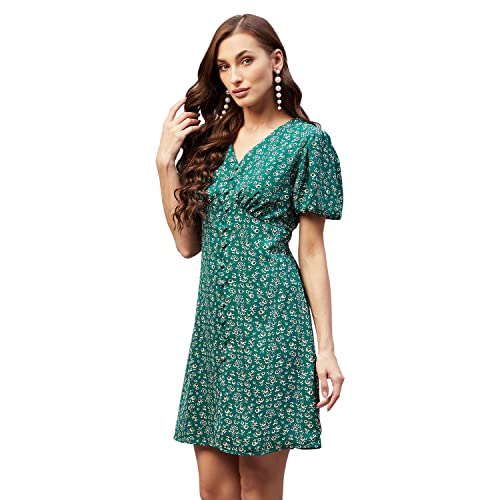 Image of Carlton London Women's Rayon A-Line Above The Knee Dress