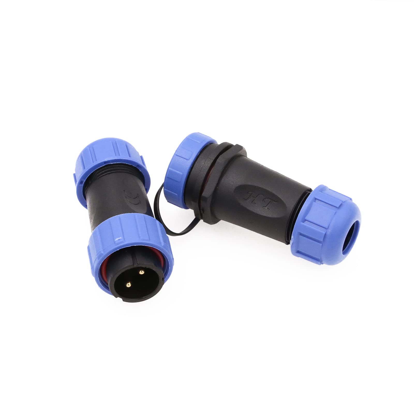 SP21 Connettore da 2 pin da 21mm per montaggio a pannello, presa elettrica da 30A, cavo ad alta tensione, connettore elettrico per montaggio a pannello, resistente all'acqua, pesante