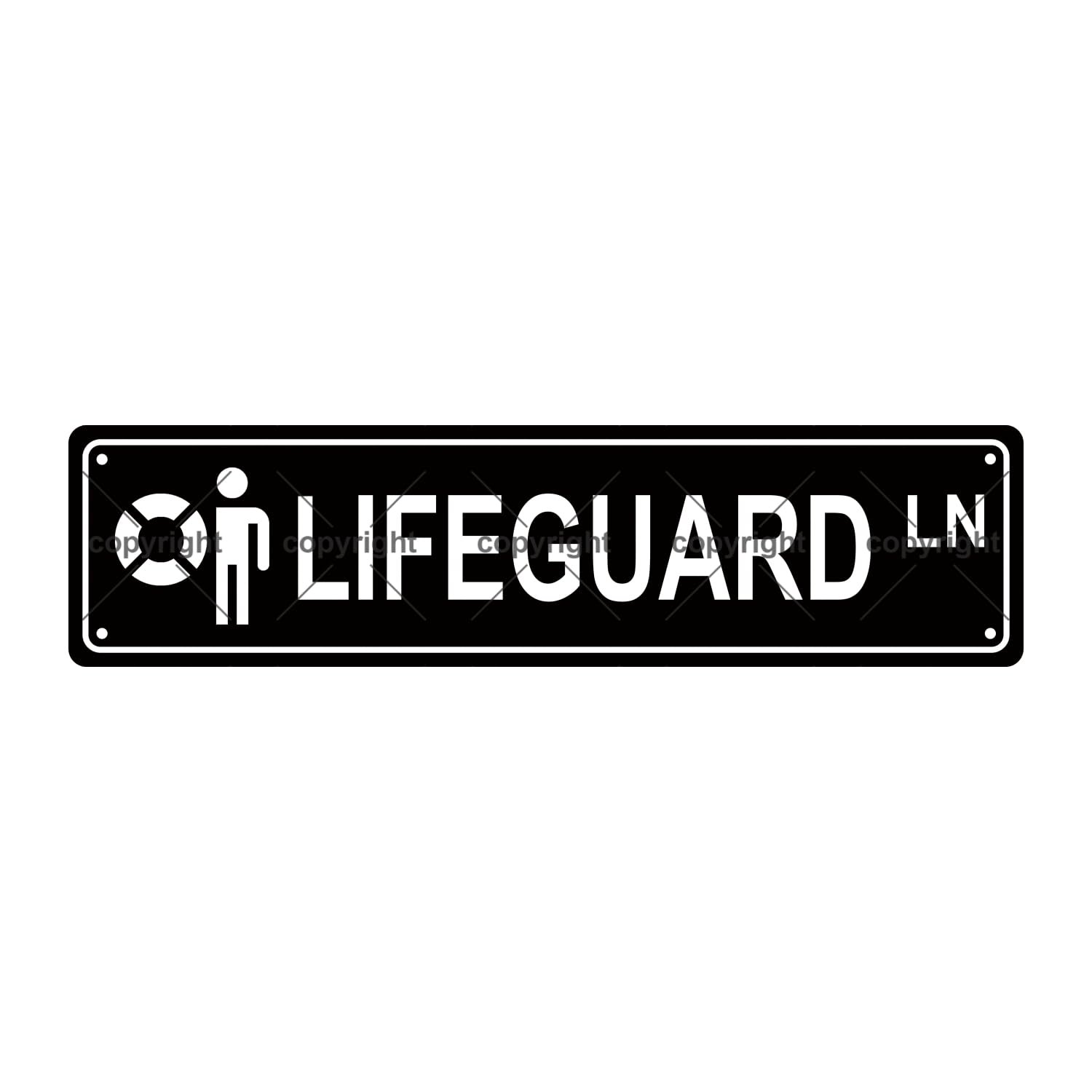 Lifeguard Ln People Metal Tin Street Sign Bar Cafe Garage Cave Home Room Wall Bathroom Farmhouse Garden Porch Patio Decor,4x16 Inch
