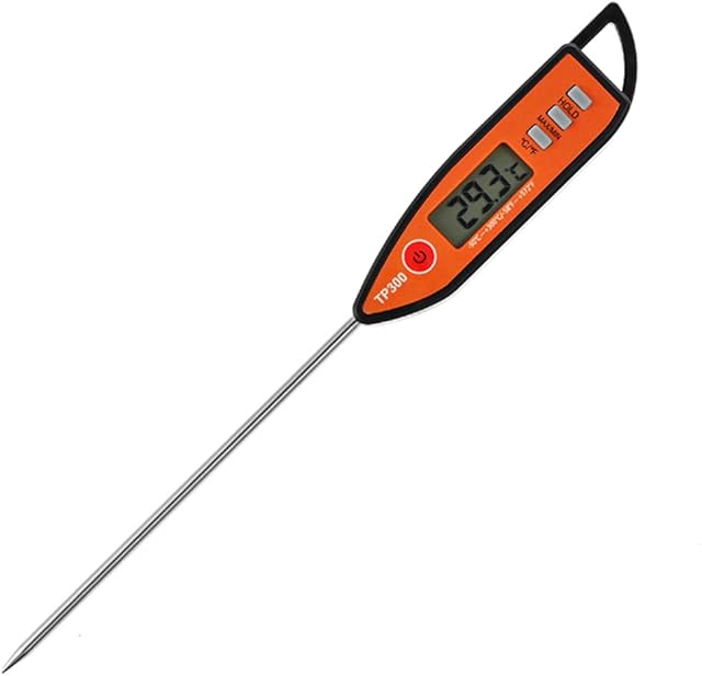 Cooking Thermometer,INRIGOROUS Digital Meat Food Thermometer with Instant Read,Long Probe, LCD Screen Kitchen Thermometers for BBQ, Meat, Sugar, Milk, Water, Jam, Grill,Baking