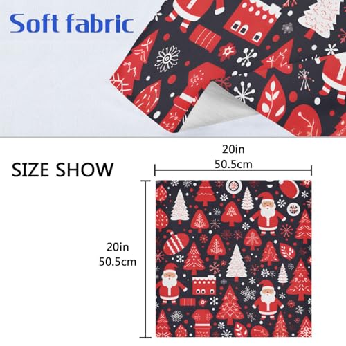 Servilletas de Tela Navideñas de Terciopelo Satinado 20x20 pulgadas 6 unidades miniatura 6
