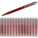 Produktbild Westcott Kugelschreiber ALLTIME Rot 25 Stück | Vorteilspack Druckkugelschreiber mit roter Tinte | Strichstärke M mit X20 Standardmine | Dokumentenecht ISO 12757-2 | Stabiler Metallclip | E-737449 00
