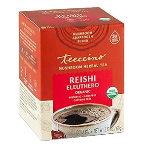 Teeccino Reishi Eleuthero French Roast – Support Your Health with Mushrooms & Adaptogenic Herbs – (Reishi Eleuthero…