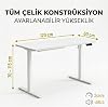 Adorn Istanbul - Height Adjustable Ergonomic Computer & Desk - Single Motor (2 Memory) (White, 120 * 60)
