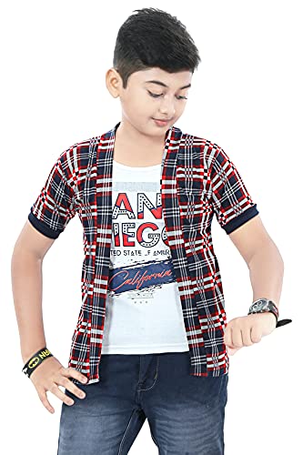 Image of Boy's T-Shirt with Attached Jacket Shrug