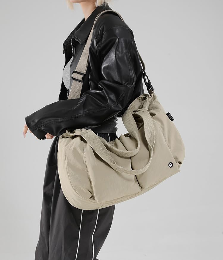 Large Tote Bag for Women Slouchy Waterproof Nylon Shoulder Hobo Bag Purses Satchel Crossbody Bag for Work Commute Shopping2