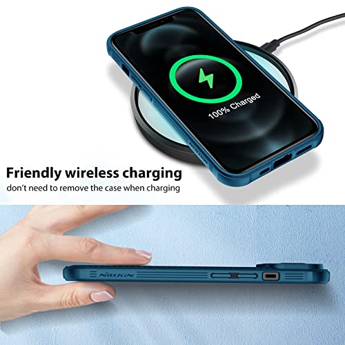 Image of Nillkin Case for Apple iPhone 13 (6.1 inch Inch) CamShield Pro Camera Slider Double Layered Protection TPU + PC Blue Color