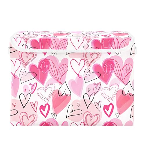 xigua Valentine's Day Storage Bins with Lids and...