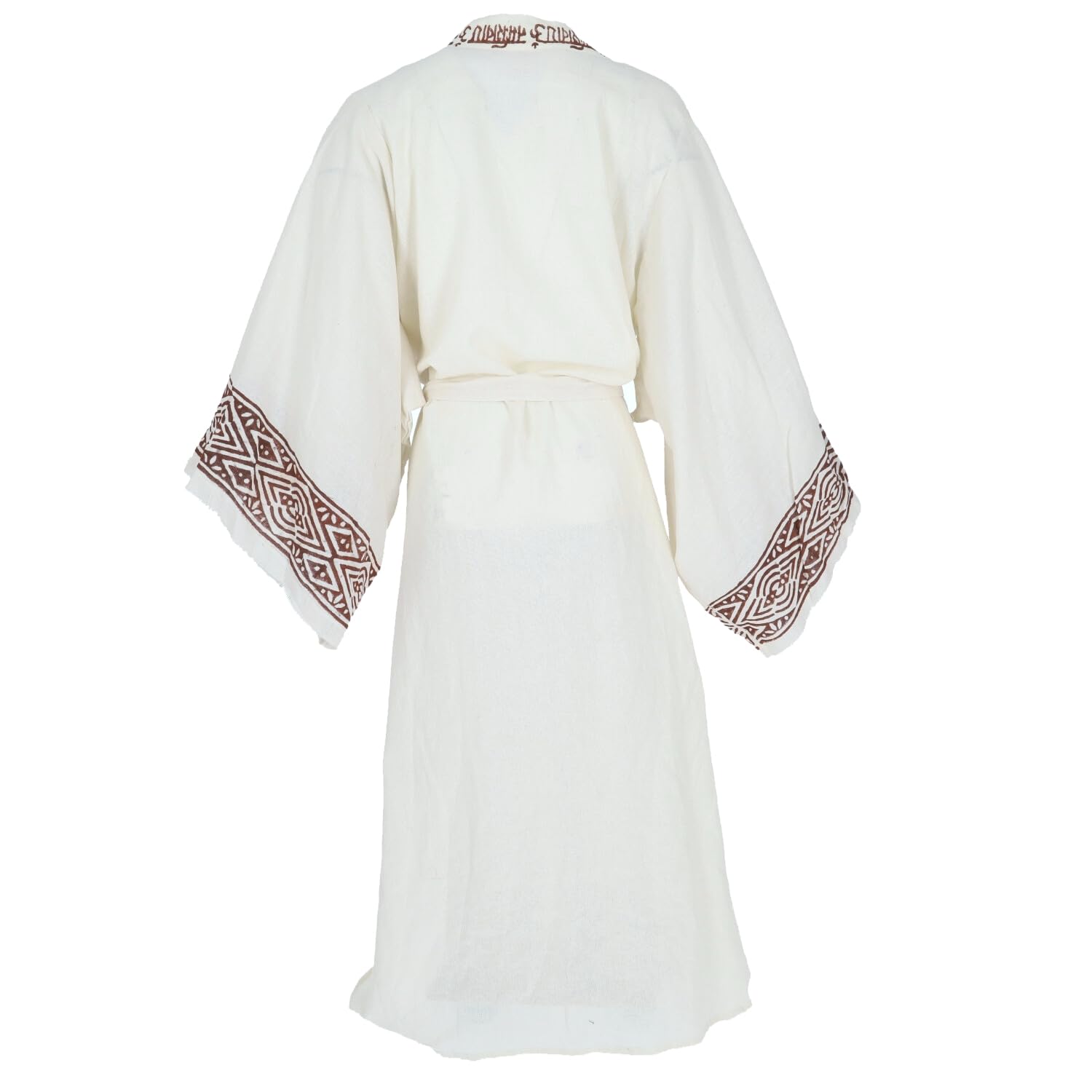 GURU SHOP Kimono bawełniane, ponadwymiarowy płaszcz kimono, naturalne kimono, damskie, naturalna biel, bawełna, rozmiar: jeden rozmiar, naturalna biel, Rozmiar uniwersalny