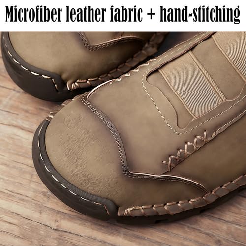 Matufit Shoes for Men, Genuine Leather Slip-On Loafers, Lightweight Non-Slip Comfort Shoes, Waterproof Fashion Casual Footwear for Walking, Work, and Daily Wear3