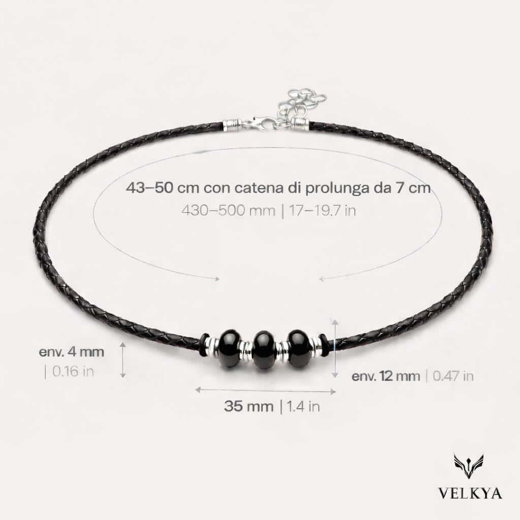 Collana Uomo Argento 925 Vero con Certificato di Autenticità,42+7 cm