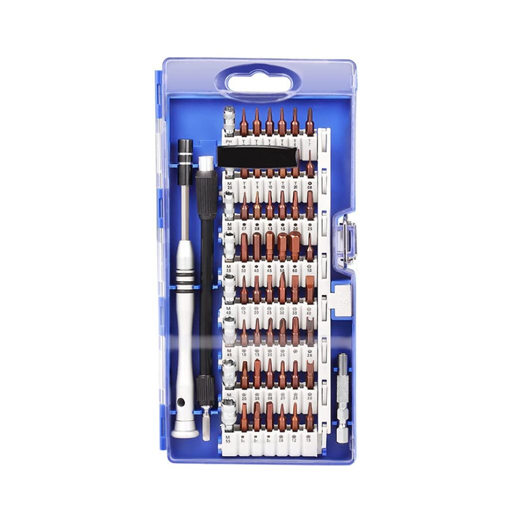 60 In 1 Precision Screwdriver Tool Kit Screwdriver Set for Cell Phone Tablet Compact Repair Maintenance With Case(Blue)