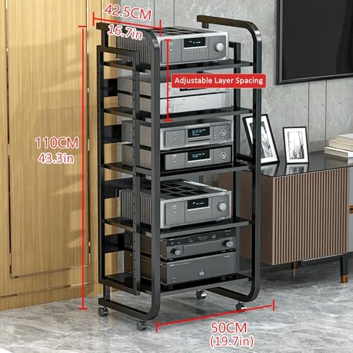 Étagère de console de récepteur stéréo réglable pour ranger les composants audio - 3