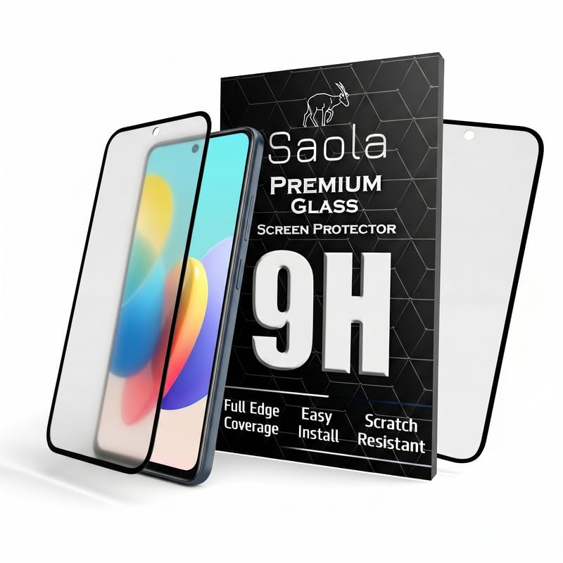 Image of Saola Anti-Glare Matte Screen Protector for Tecno Spark 20C | Smooth Touch Finish, 9H Strength Glass, Full Coverage, Bubble-Free Installation Kit | Quick & Easy Application | Pack of 1