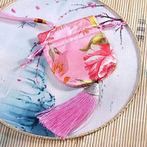 Bolsas de saco con cordón 20 piezas seda brocada miniatura 3