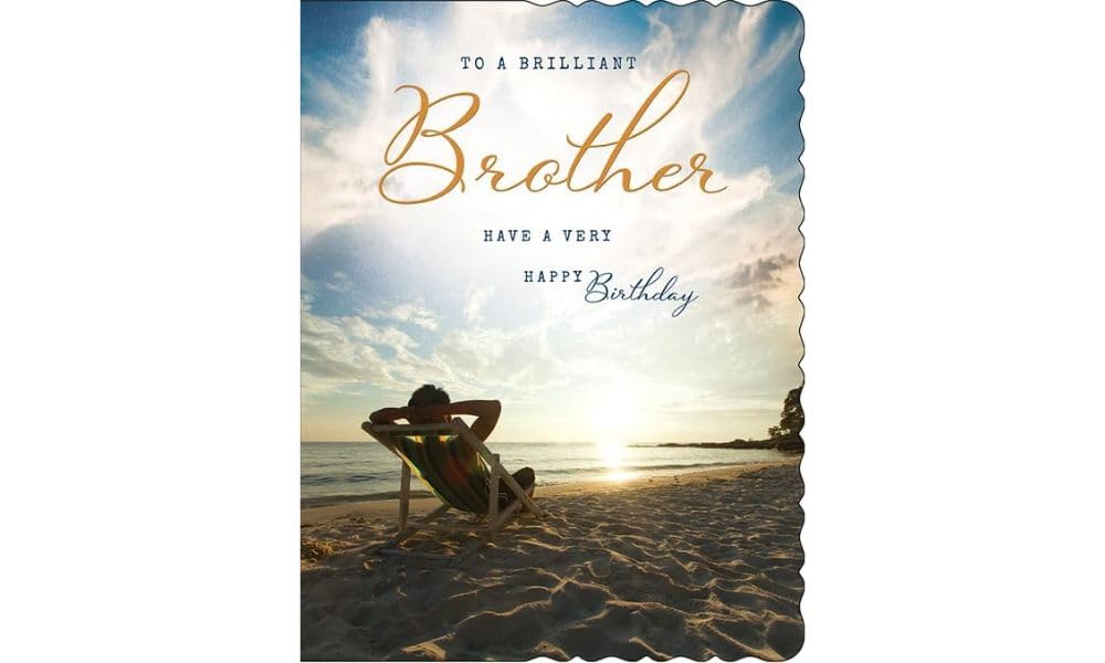Birthday Card Brilliant Brother - 8 x 6 inches - Avant Garde Studios