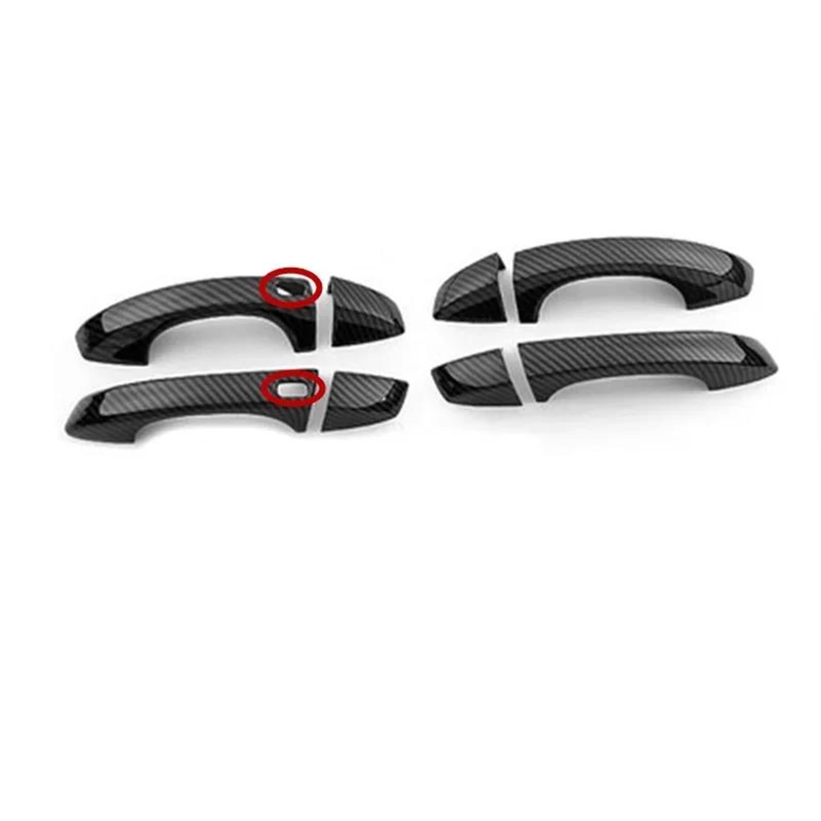 Noheeu Style7 Car Styling Abs Chrome Door Handle Protective Covering Cover Trim Handle Bowl For Skoda For Kodiaq 2017-2020(Style7)
