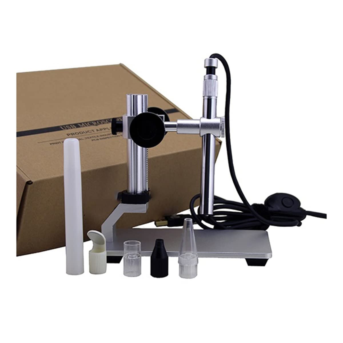 Microscope V160 USB Digital Microscope 500X Support Measuring Software Optional Portable with 8 LED Lights