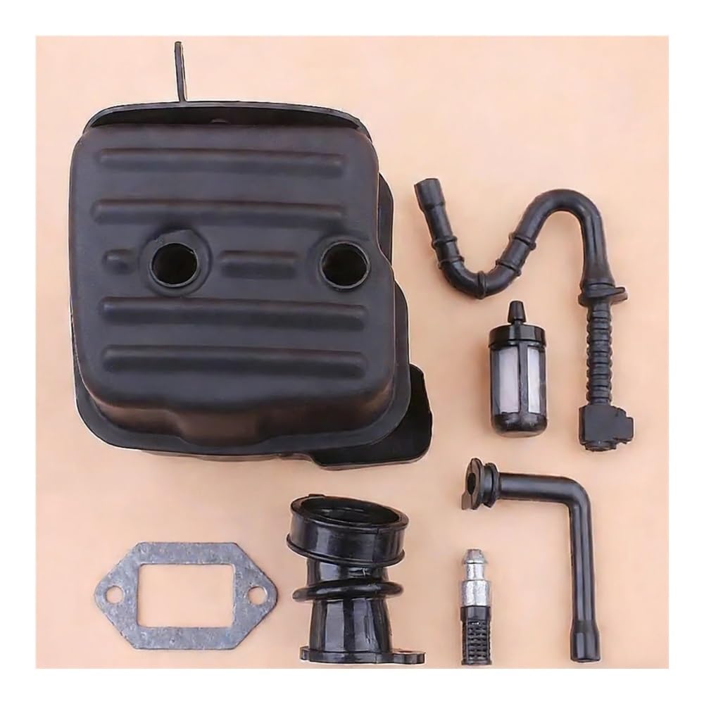Kit de junta de línea de filtro de combustible del colector de admisión del silenciador de escape apto for motosierra S MS361 11351400650