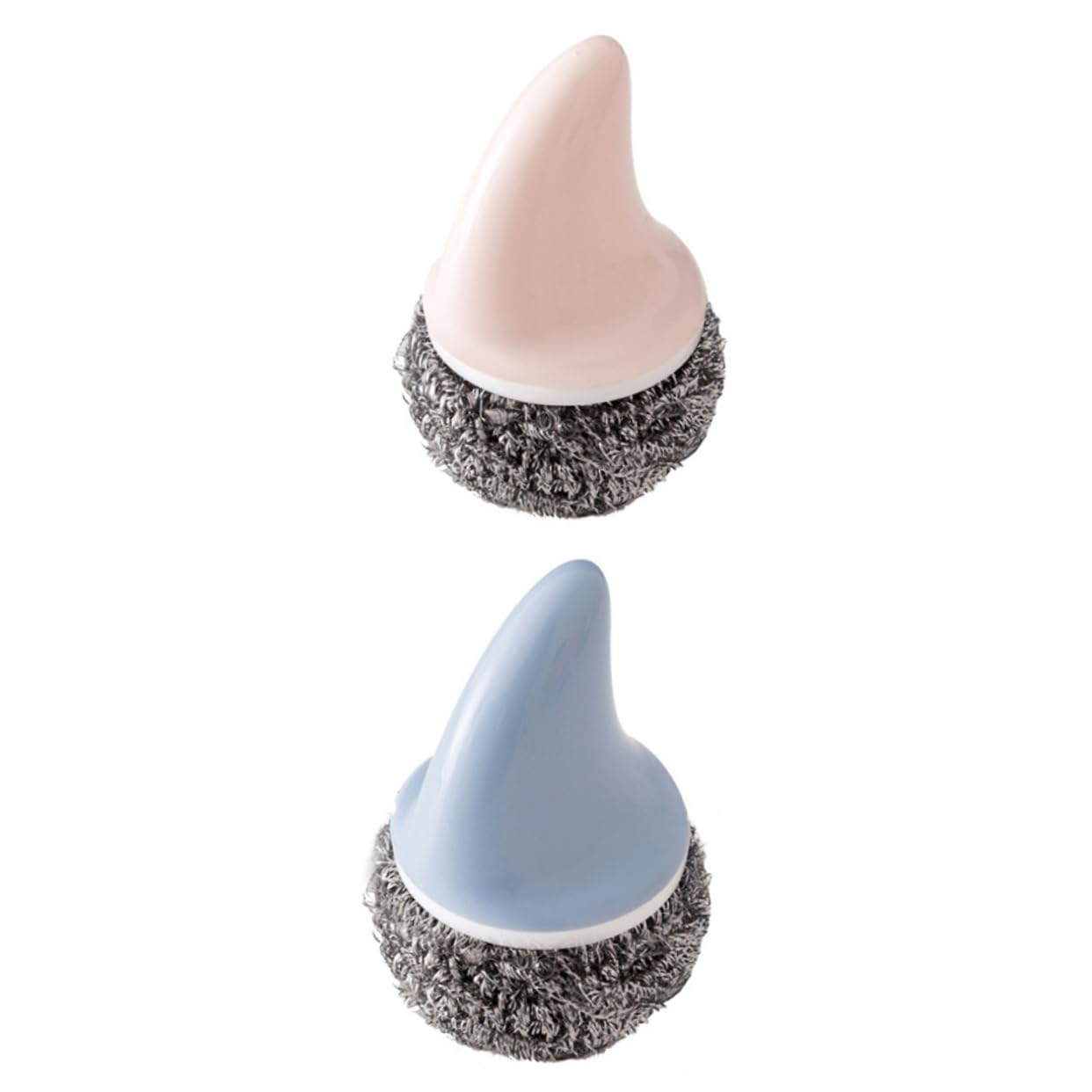 Gogogmee Strong Steel Brush Dish Scrubber for Pot Pan and Kitchenware Soft Texture Comfortable Handle Effortless Cleaning