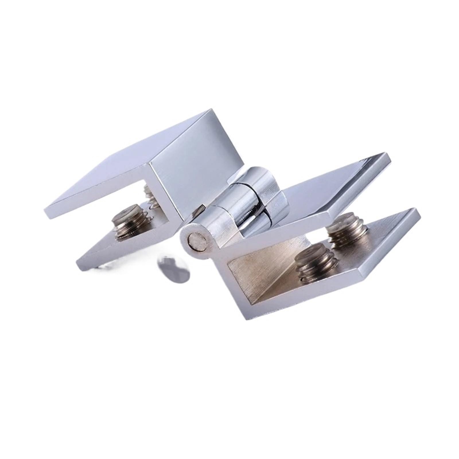 Cnyuon 90 Degree 4 Pcs Non-Opening Glass Hinge, Pure Copper Cabinet Door, Display Wine For Glass Door(90 Degree)