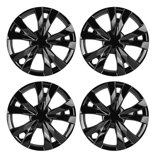 TULALUX 16 inch Hubcaps Fit for 2016-2025 Honda Civic Sedan Factory Steel Wheels Covers; Set of 4 Pcs (Black)