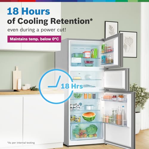 Image of Bosch 303L, 3 Star, MaxFlex Convert Frost Free Triple Door Refrigerator | 8-in-1 Convertible Storage Modes | 57L Extra Convertible Zone | Cool Extend up to 18 hours (CMC33S03NI, Shiny Silver)