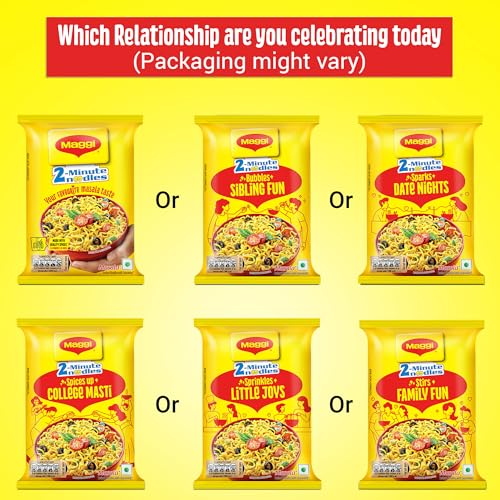 Image of MAGGI 2-Minute Instant Noodles, Favourite Masala Taste, Masala Noodles With Goodness Of Iron, Made With Choicest Quality Spices, 70g /72g /75g Pouch (weight may vary)