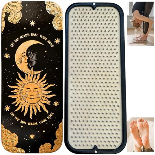 TENGRY Sadhu Board, Specially Crafted Aluminum & Copper Nails, Light Nail Board, 0.31 IN (8 mm), Beginners, Hexagon, Slim Sadhu Wood Board for Standing on Nails, Acupuncture Foot Massage, Yoga Gift