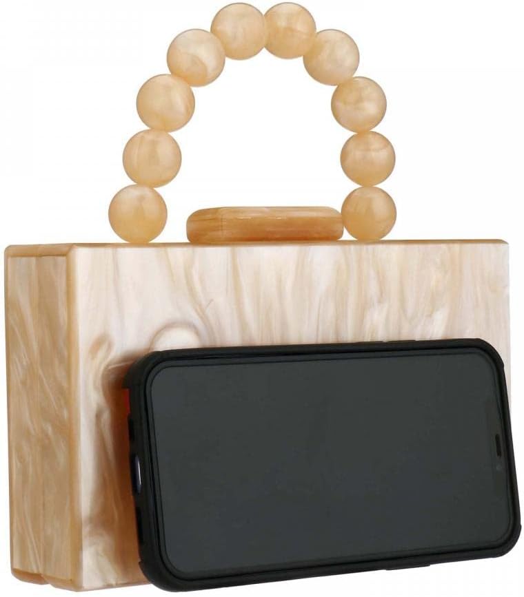 Gets Acrylic Clutch Purses for Women with Marbling Purses and Handbags Elegant Banquet Evening Crossbody Bag - Image 3