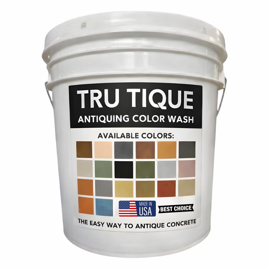 Walttools Tru Tique (Copper Earth) | Concrete Antiquing Wash Color Pigment (19 Colors) - Enhance Textured Surfaces, Similar Look to Powdered Release