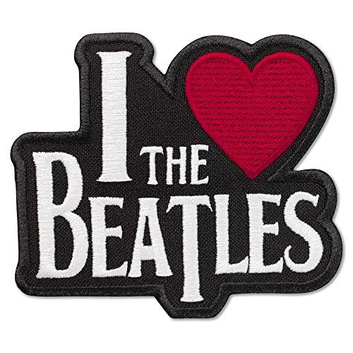 I Love The Rock Band Embroidered Patch Iron On (3.4″ x 3″) - Les Beatles, Paul McCartney, John Lennon, RIngo Starr, George Harrison I Love The Rock Band Embroidered Patch Iron On (3.4" x 3")