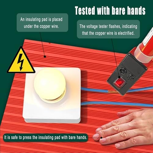 Insulating Rubber Floor Mats 3MM - Electric Shock Protection for Electricians, Substation Distribution Room, Durable Green-Tm, 1x1m (3.3x3.3ft), Safety Equipment