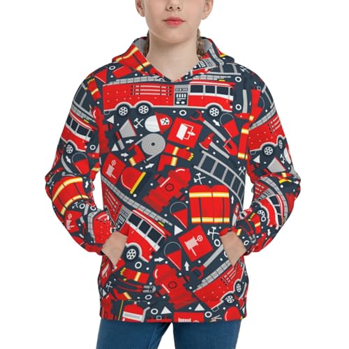 Fire Sign Kid Hoodies Boys Sweatshirts Girls Pullover with Pocket