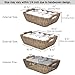 StorageWorks Hand-Woven Large Storage Baskets with Wooden Handles, Seagrass Wicker Baskets for Organizing, 2-Pack