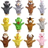 Larcele12 Stücke Tiere Handpuppen Set Plüschtiere Baby Erzählen Geschichte Requisiten SO-38