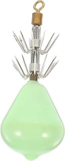 COOLHIYA Gancho De Lula Anzol De Lula Fluorescente Gancho De Pesca De Polvo Isca De Pelúcia De Polvo Equipamento De Pesca Noturna Saias De Lula Isca De Pesca Gancho Redondo Ao Ar Livre