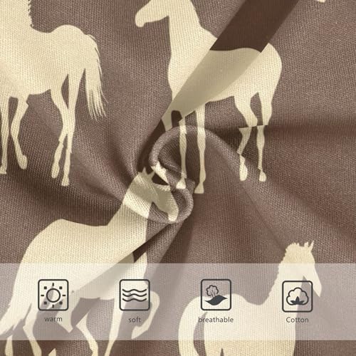 Silhouettes Horses Brown Panties Little Girl Toddler Underwear Floral Cotton Cartoon Briefs Undies Kids 2t3